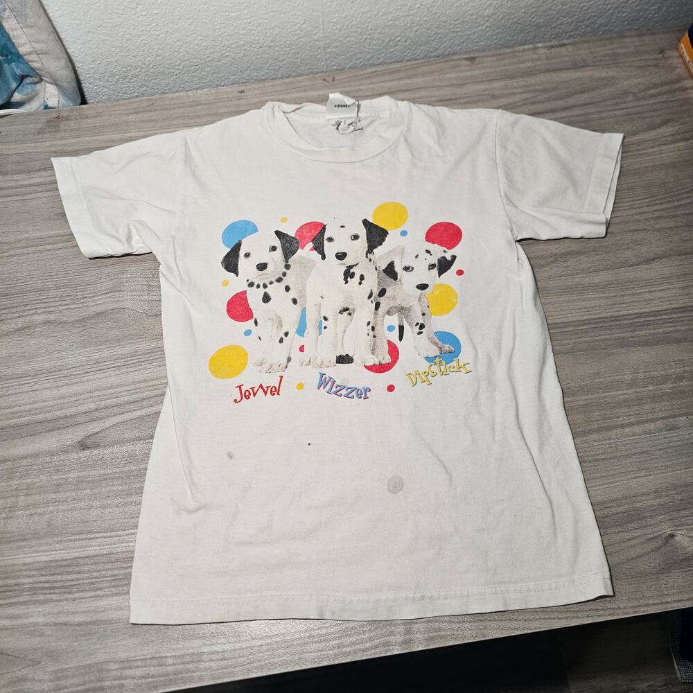 Vintage The Disney Store 101 Dalmatian Movie T Shirt White Kids Youth Medium